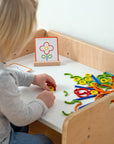 Montessori wooden counting sticks and rings set – view 9