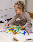 Montessori wooden counting sticks and rings set – view 3