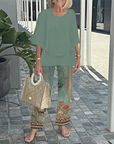 Printed Pants and Top 2 Peice Set